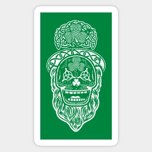 Celtic Sugar Skull (white) Magnet